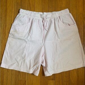 Pink Seersucker Women's Bermuda Shorts